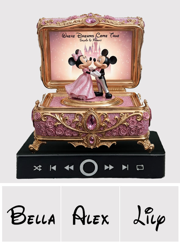 Where Dreams Come True - Personalized Mouse Music Ornament