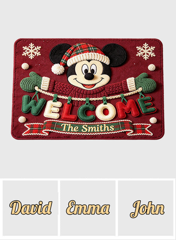 Merry Christmas - Personalized Mouse Doormat