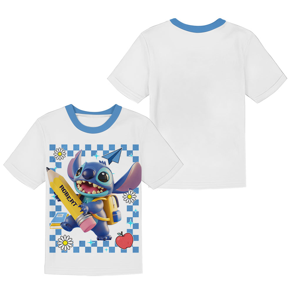 Back To School - Personalized Ohana Kid T-shirt & Shorts
