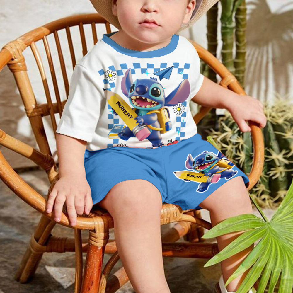 Back To School - Personalized Ohana Kid T-shirt & Shorts