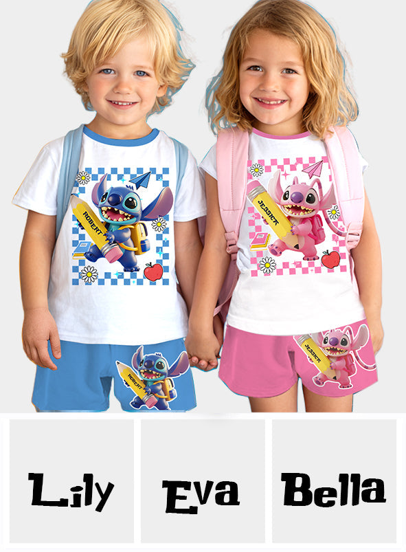 Back To School - Personalized Ohana Kid T-shirt & Shorts