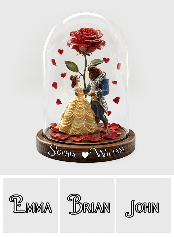 Tale As Old As Time - Personalized Couple Custom Shaped Acrylic Plaque