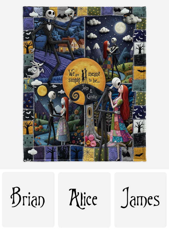 The Nightmare Christmas Couple - Personalized Nightmare Blanket