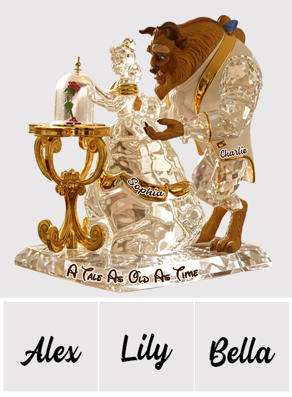 A Tale As Old As Time - Personalized Couple Custom Shaped Acrylic Plaque