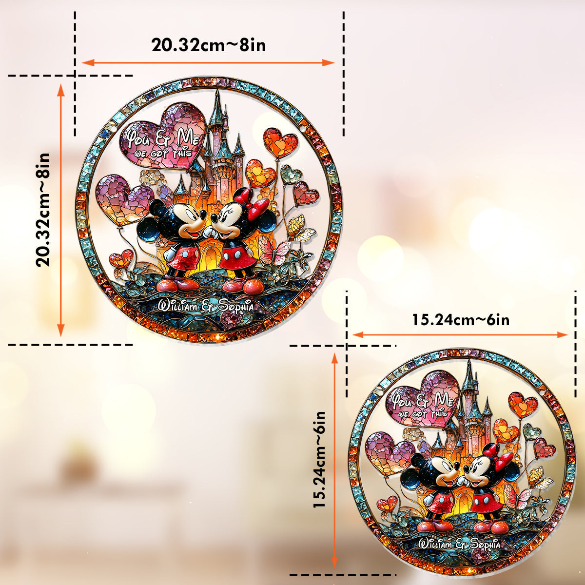 You & Me We Got This - Personalized Mouse Window Hanging Suncatcher Ornament