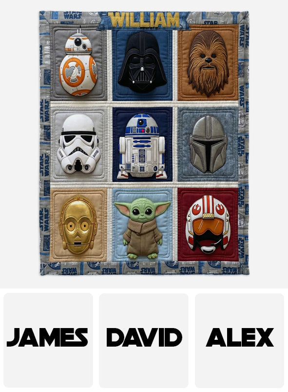 Space Warriors Patchwork - Personalized The Force Blanket