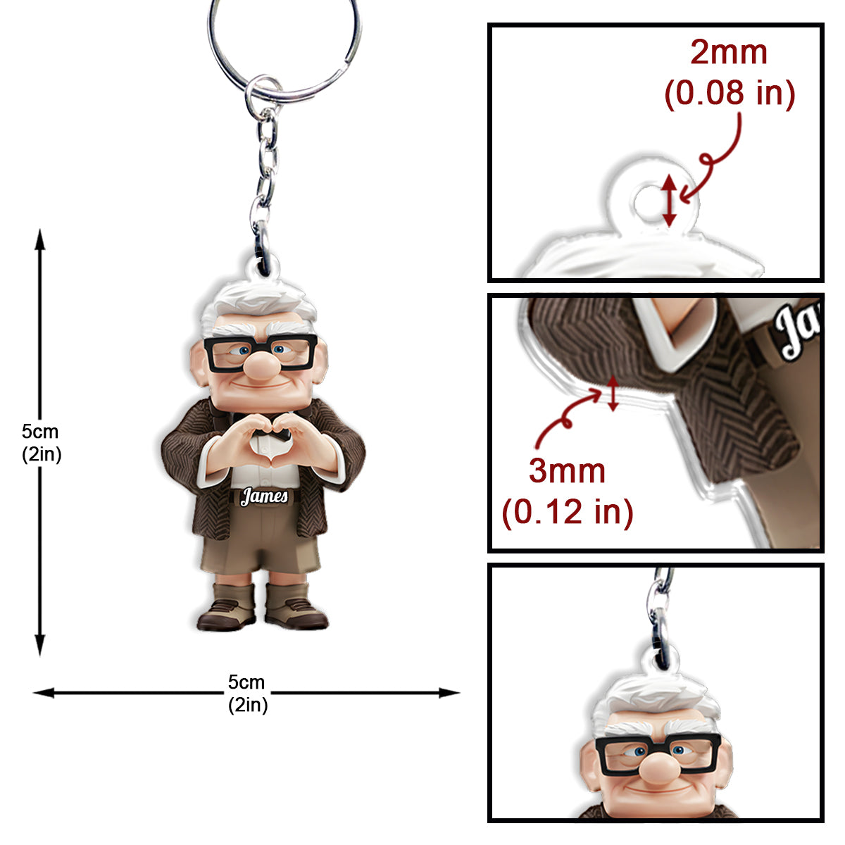 You & Me - Personalized Couple Keychain