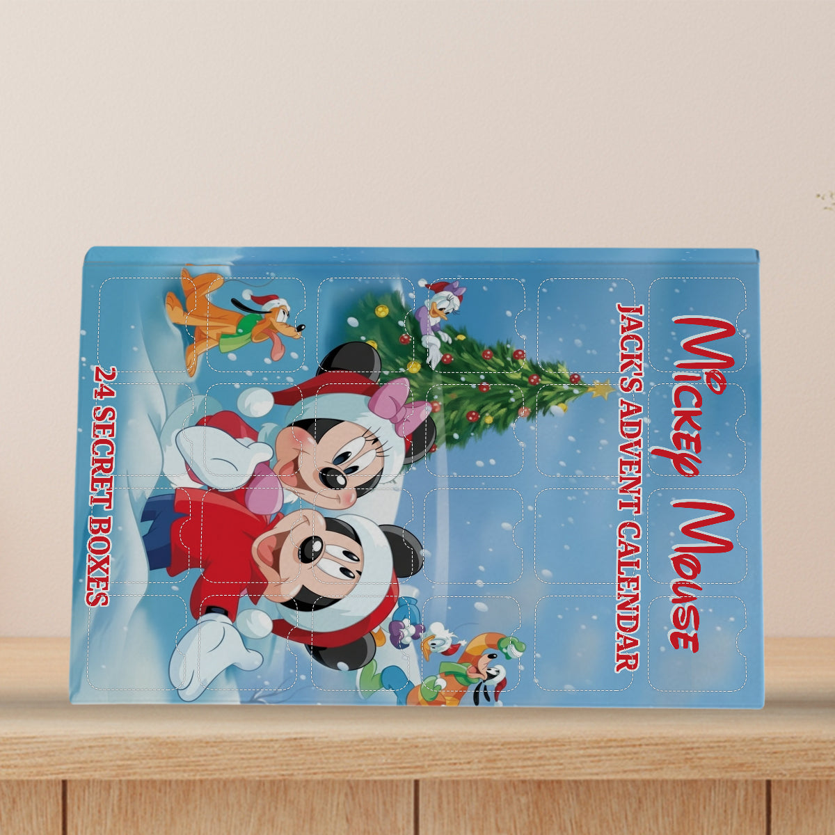 Cartoon Mouse Family - Personalized Mouse Advent Calendar With Ornaments