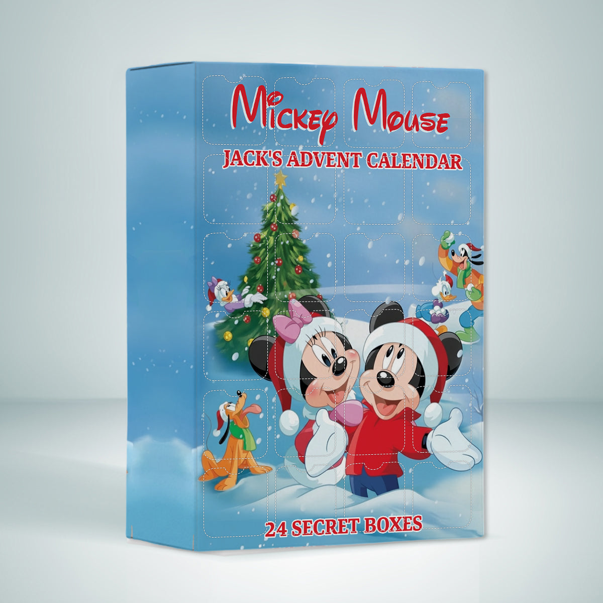 Cartoon Mouse Family - Personalized Mouse Advent Calendar With Ornaments