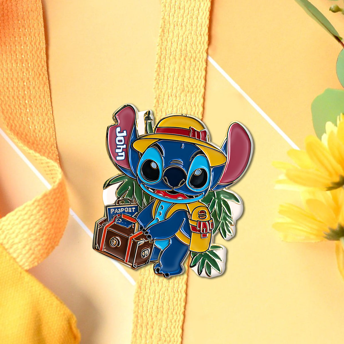 Blue Monster Traveling - Personalized Ohana Pin
