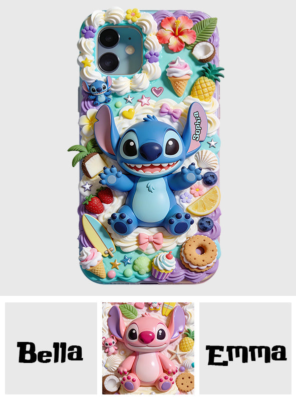 Ohana - Personalized Ohana 3D Embossed Leather Phone Case