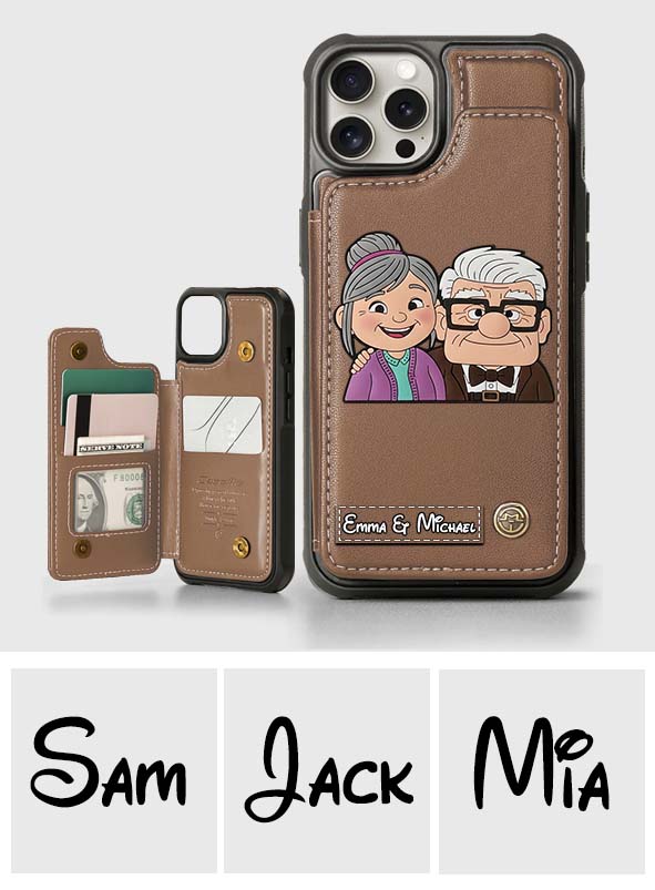 Couple Adventure Custom Name - Personalized Mouse Wallet Phone Case