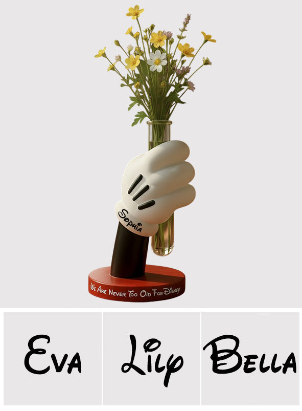 Never Too Old For Disney - Personalized Mouse Custom Shape Acrylic Flower Vase