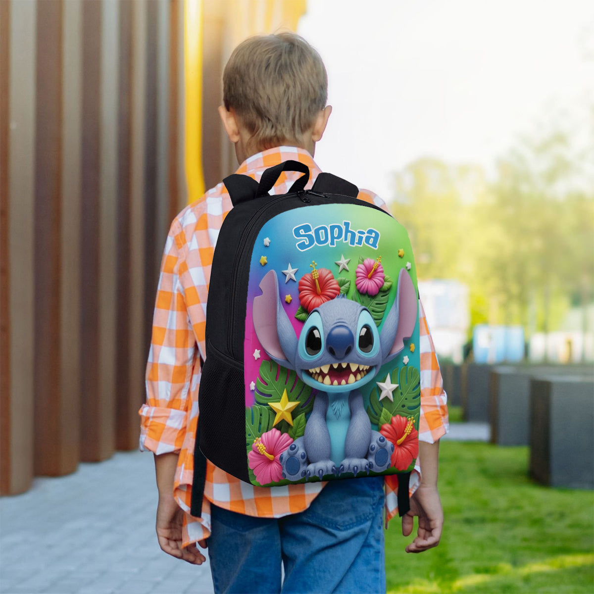 Blue Alien - Personalized Ohana Multifunctional Backpack