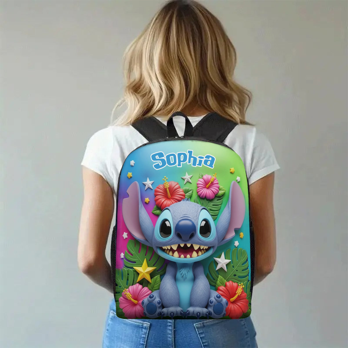Blue Alien - Personalized Ohana Multifunctional Backpack