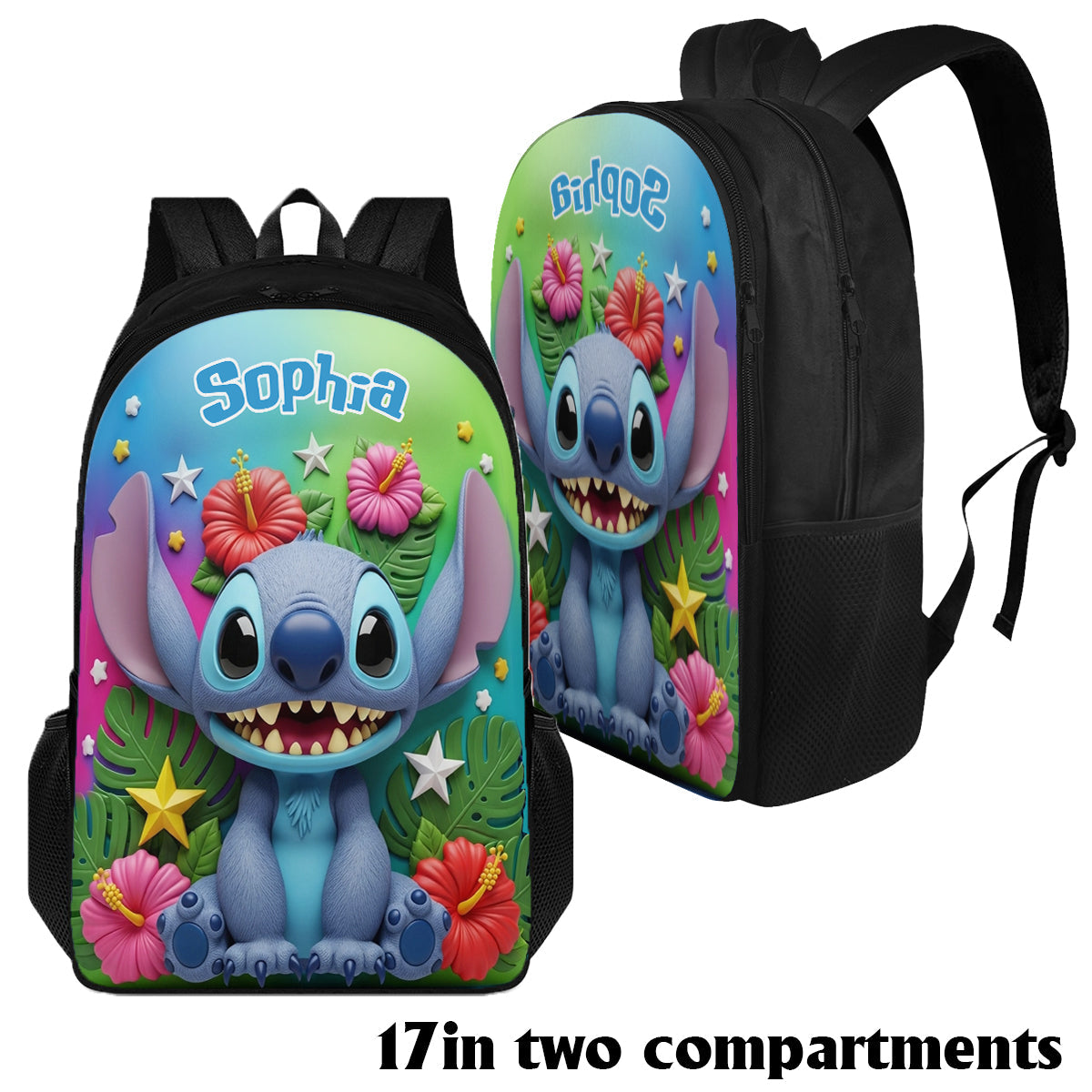 Blue Alien - Personalized Ohana Multifunctional Backpack