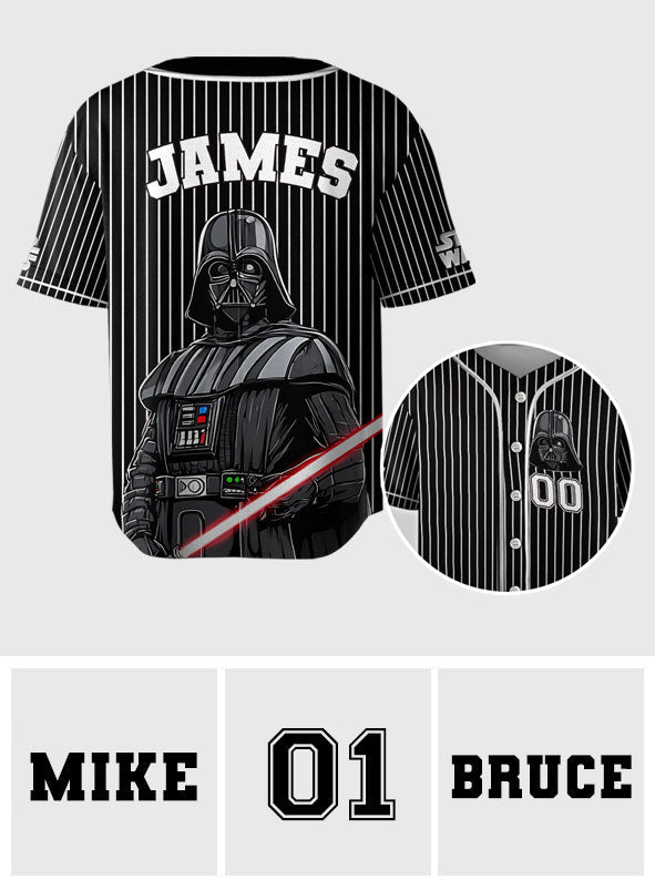 Dark Galactic Enforcer - Personalized The Force Baseball Jersey