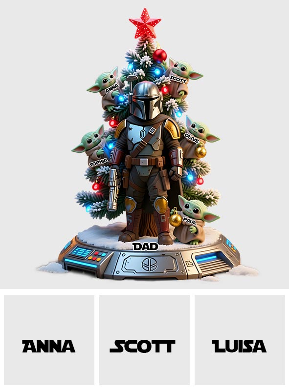 The Best In The Galaxy Perfect Gift For Dad, Grandpa,... - Personalized The Force Custom Shaped Acrylic Plaque