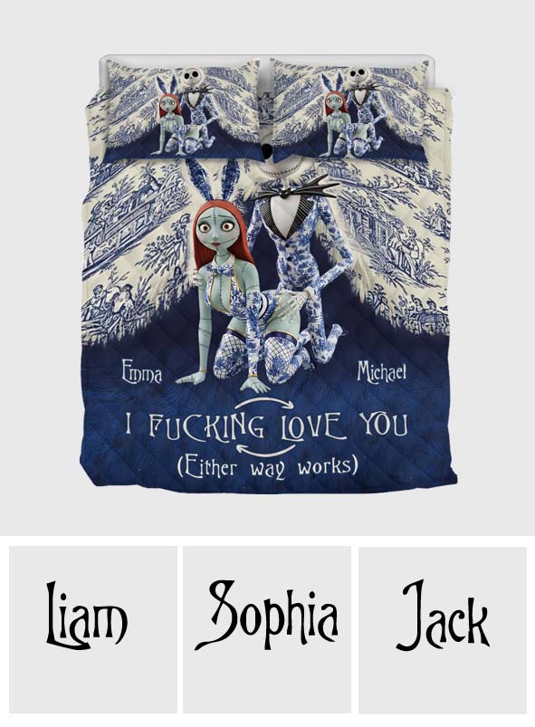 I Love You - Personalized Nightmare Quilt Set