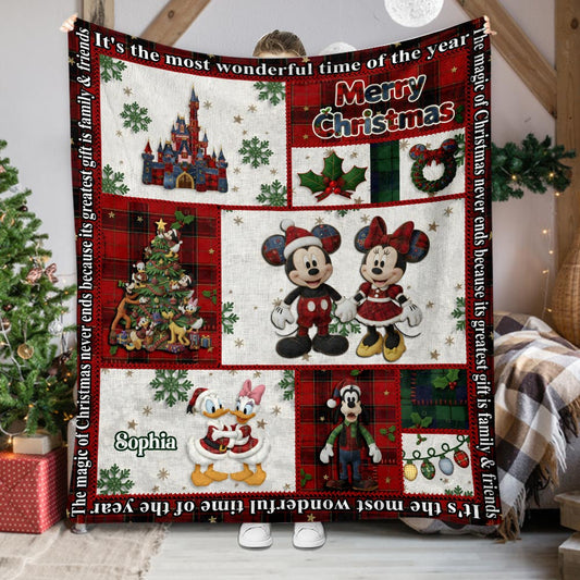 Cartoon Characters - Personalized Mouse Blanket