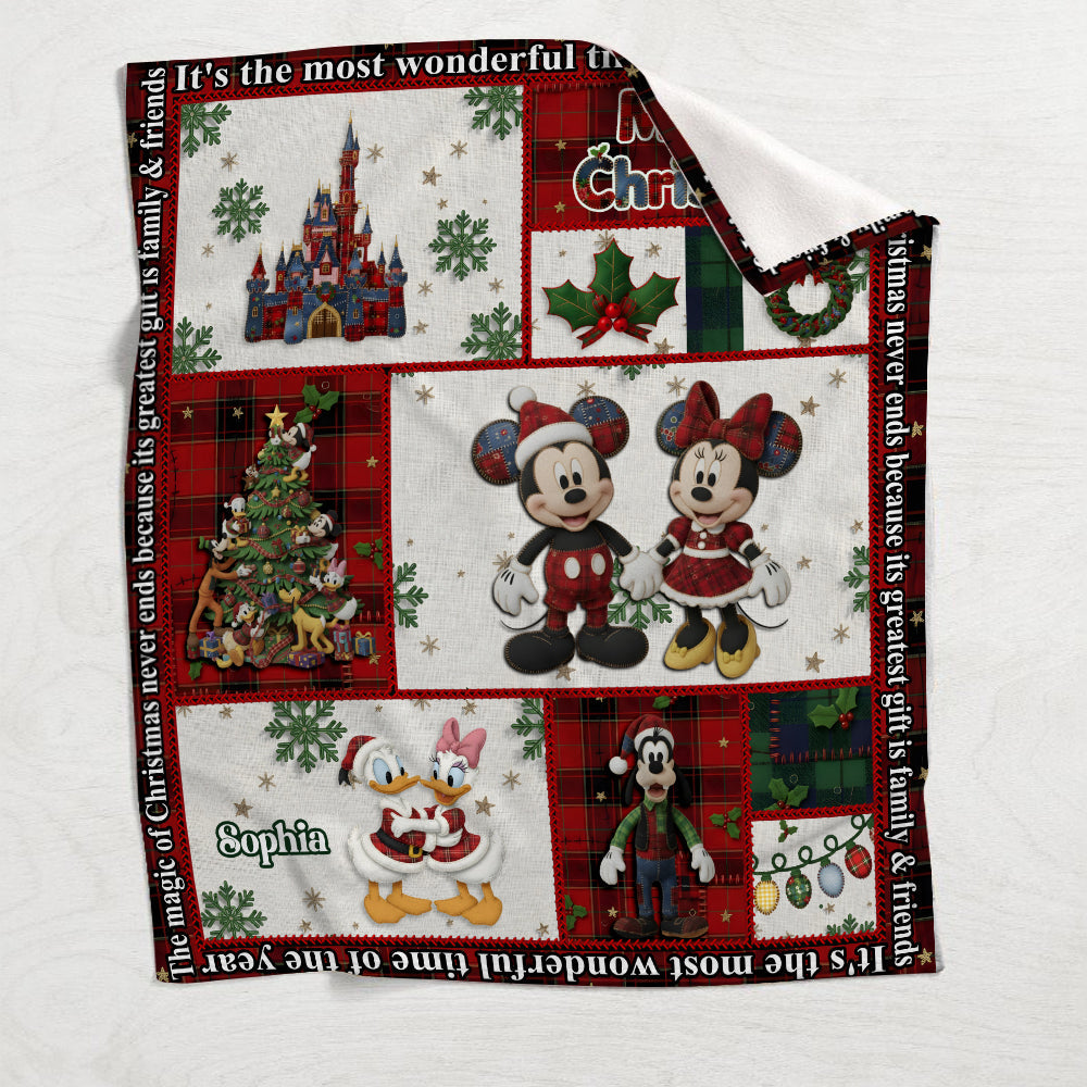 Cartoon Characters - Personalized Mouse Blanket
