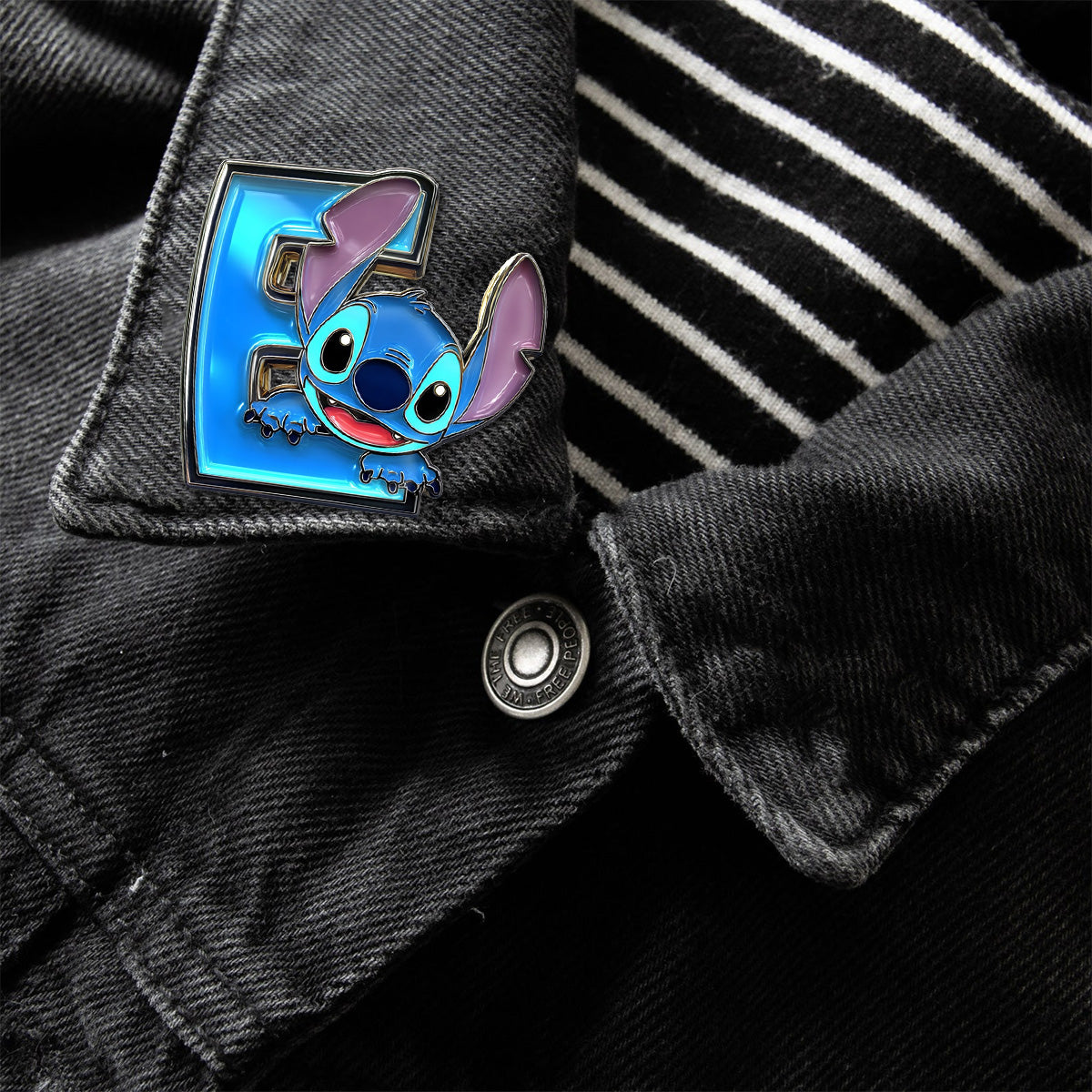 Blue Monster Letter Alphabet Custom - Personalized Ohana Pin