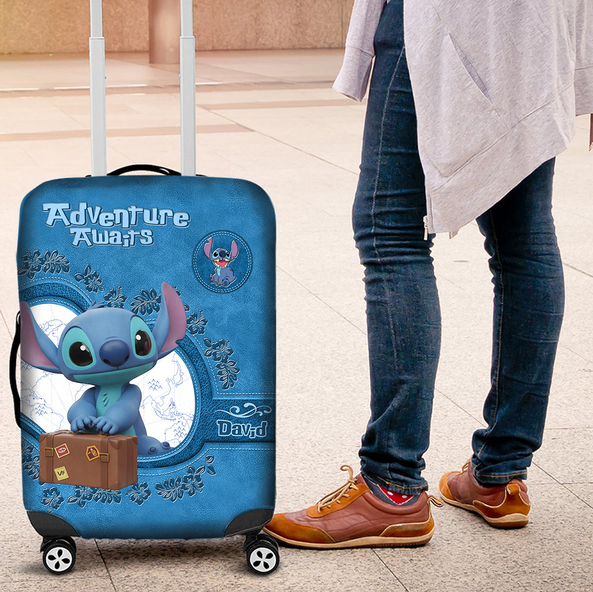 Ohana Adventure Awaits - Personalized Ohana Luggage Cover