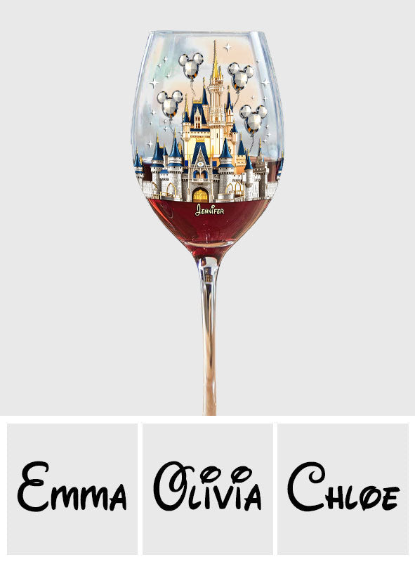 The Magical Castle - Personalized Mouse Wine Glass With Long Stem