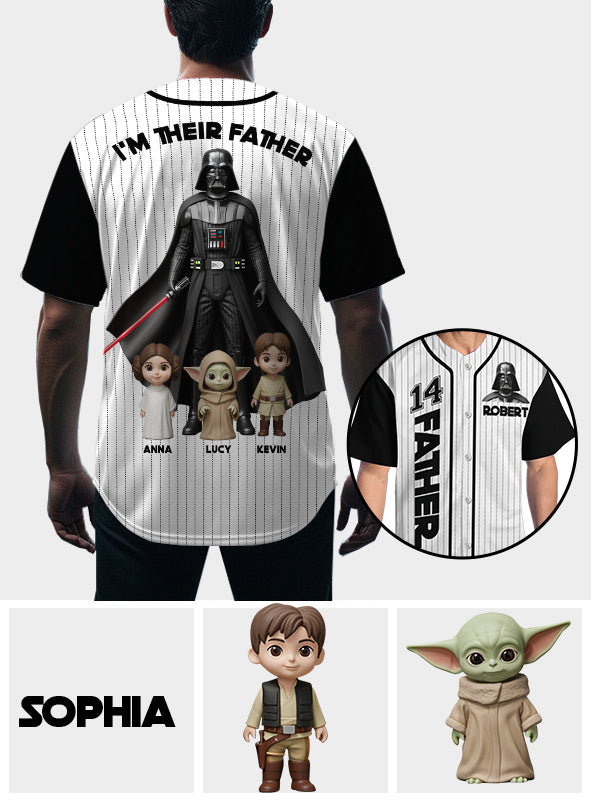 Their Father - Personalized The Force Baseball Jersey