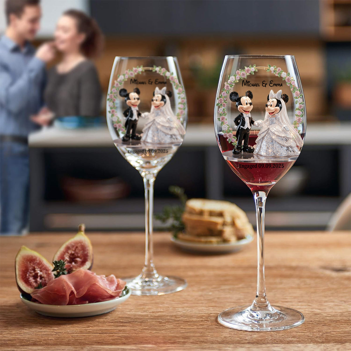 You & Me We Got This - Personalized Mouse Wine Glass With Long Stem