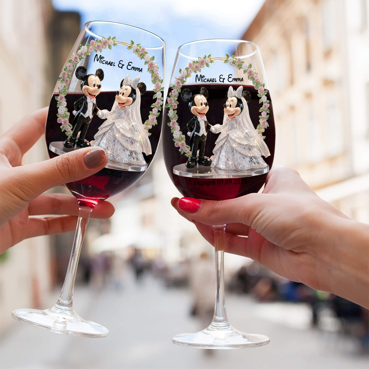 You & Me We Got This - Personalized Mouse Wine Glass With Long Stem