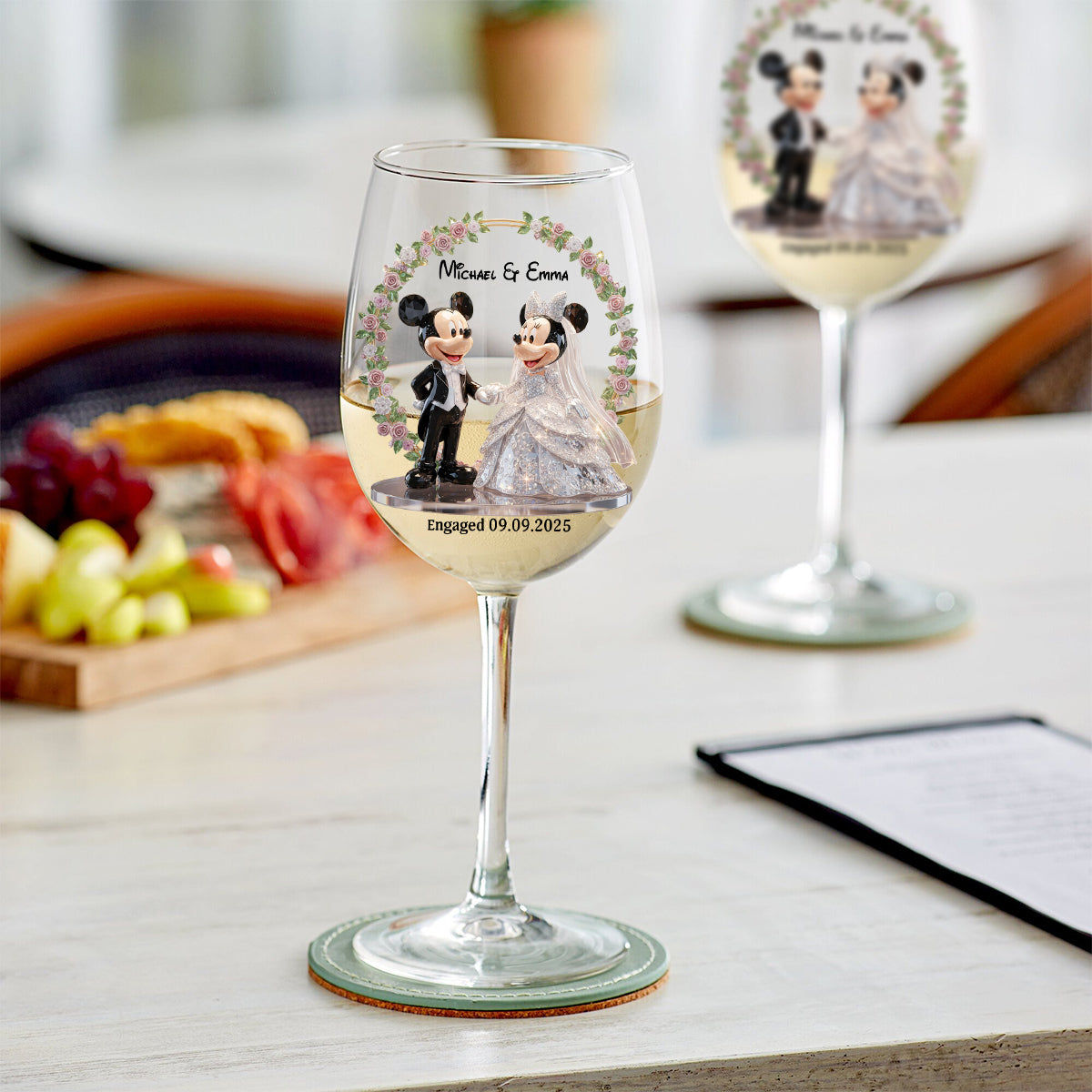 You & Me We Got This - Personalized Mouse Wine Glass With Long Stem