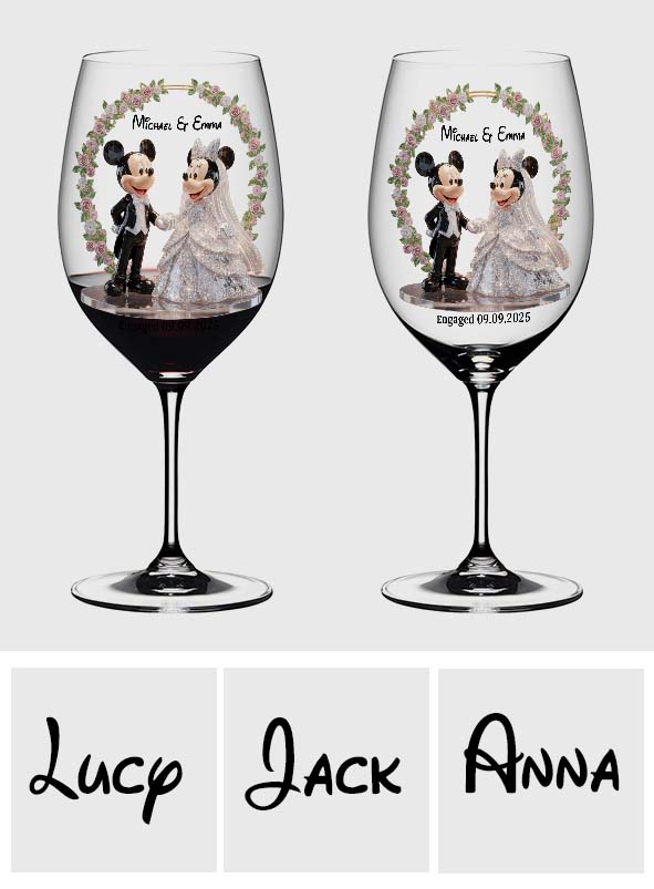 You & Me We Got This - Personalized Mouse Wine Glass With Long Stem