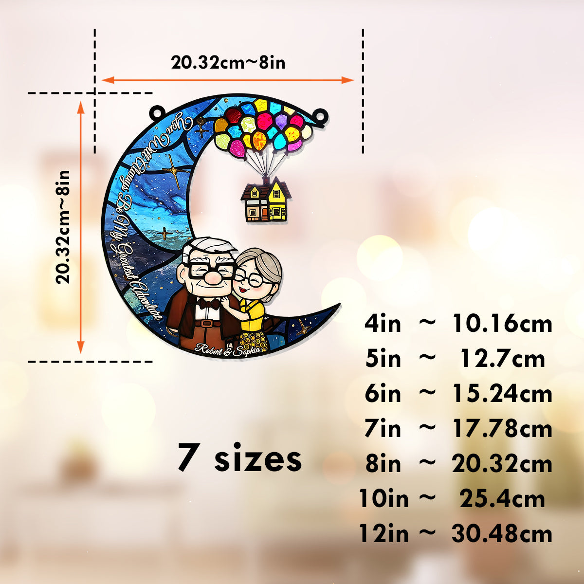 You Are My Greatest Adventure - Personalized Mouse Window Hanging Suncatcher Ornament