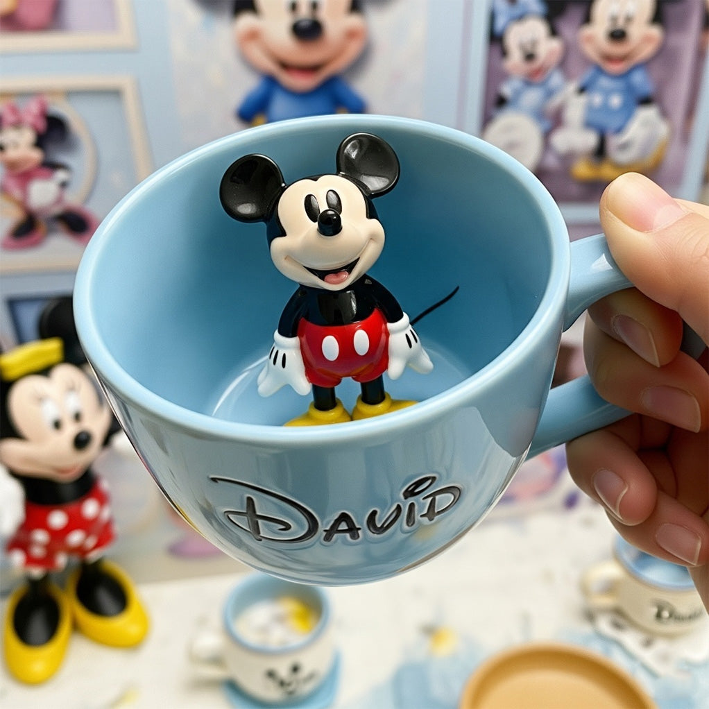 Celebrate Our Happily Ever After - Personalized Mouse Ceramic Mug with Figure Inside