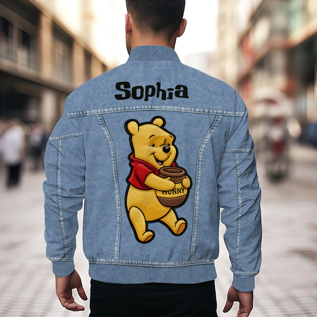 Yellow Bear - Personalized Mouse Bomber Jacket