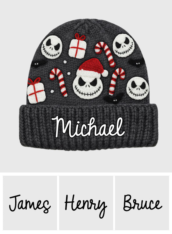 Nightmare Christmas - Personalized Nightmare Beanie Hat