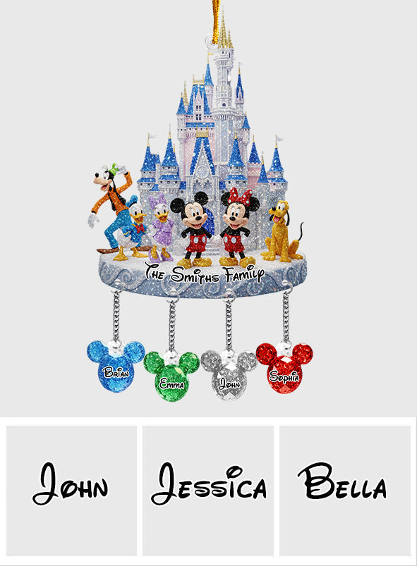 Our Family - Personalized Mouse Ornament With Charm