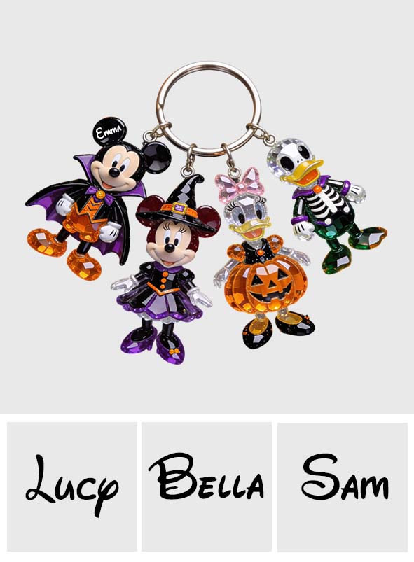 Halloween Vibes - Personalized Mouse Premium Keychain With Charms