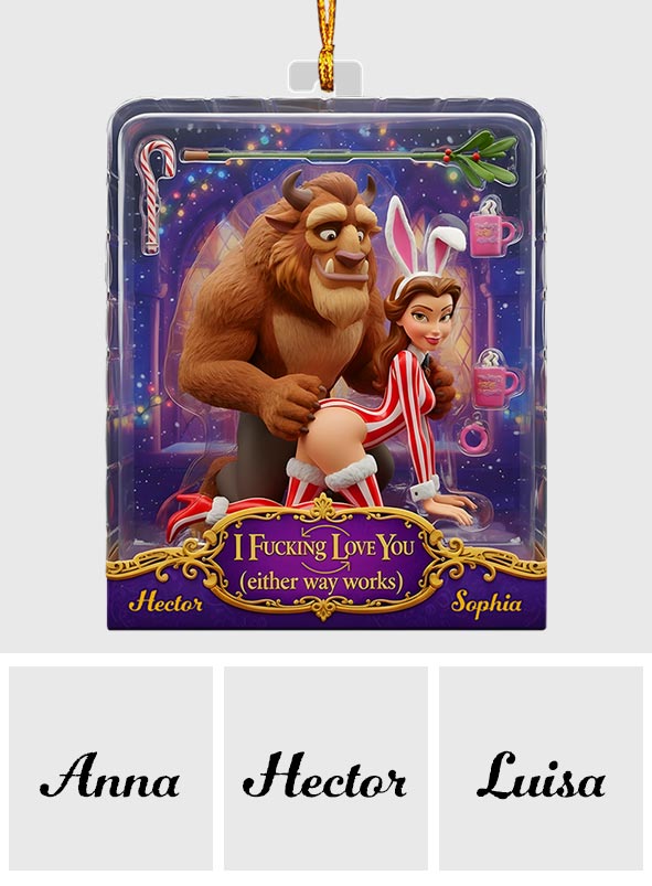 Naughty & Nice Toy-Box - Personalized Beauty And The Beast Ornament