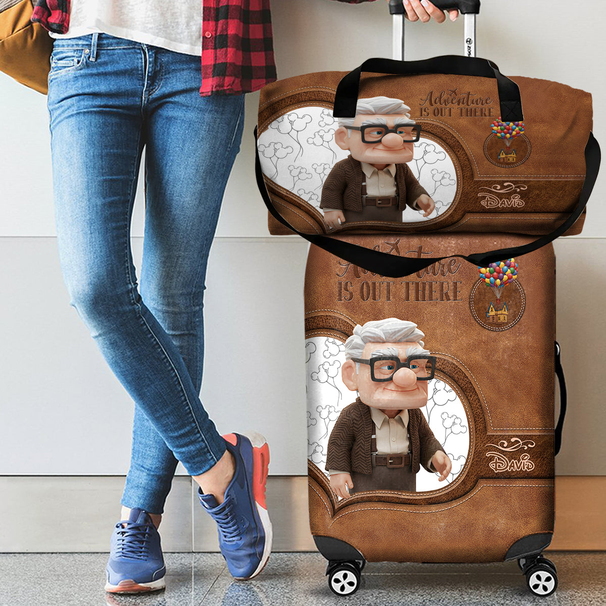 Adventure Is Out There - Personalized Mouse Luggage Cover & Duffle Bag