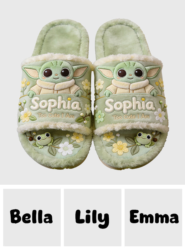 Too Cute I Am - Personalized The Force Open-Toe Slippers