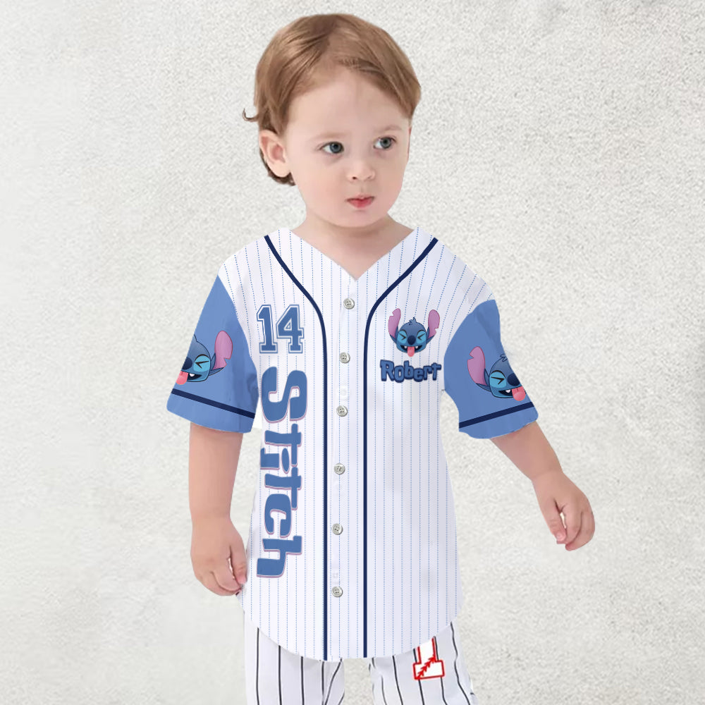 Blue Monster - Personalized Ohana Baseball Jersey