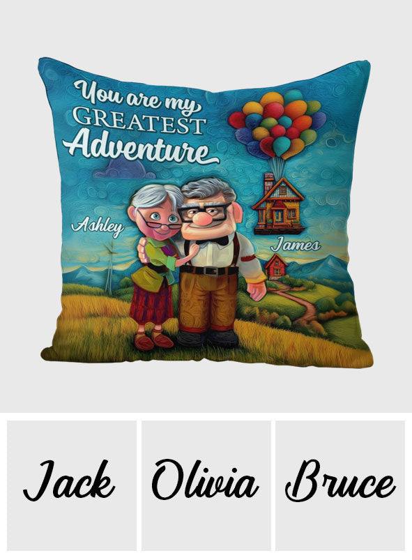 Couple Gift You Are My Greatest Adventure - Personalized Couple Throw Pillow
