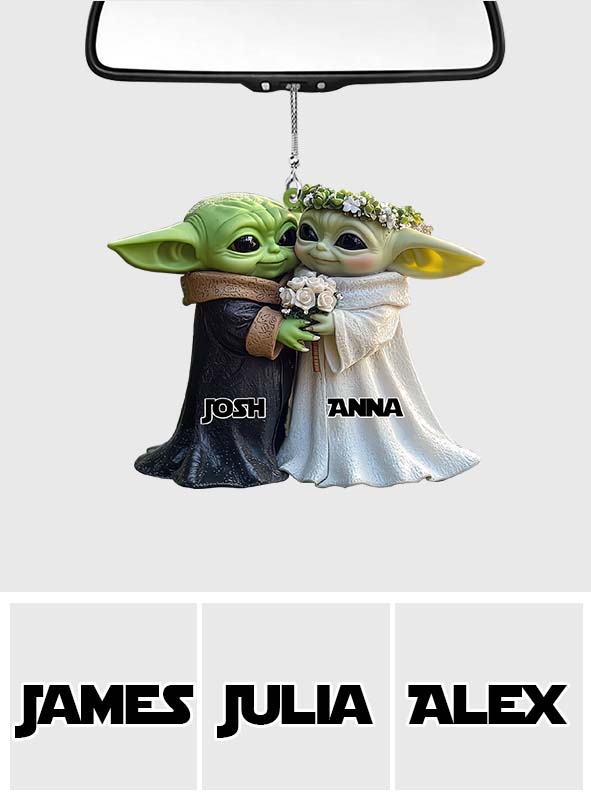 Married Couple - Personalized The Force Car Ornament