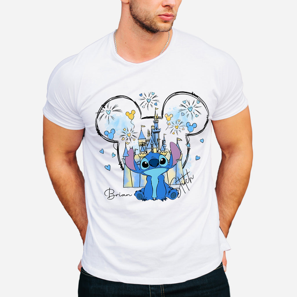 Mouse Ear Monster Boy And Girl Bow Angel - Personalized Ohana T-shirt And Hoodie