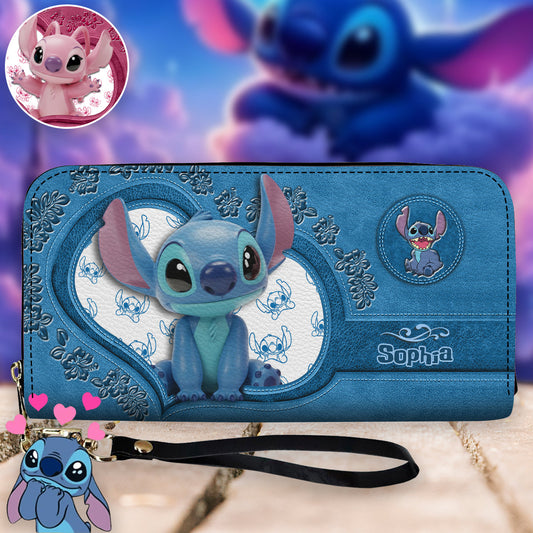 Blue Ohana - Personalized Ohana Leather Long Wallet
