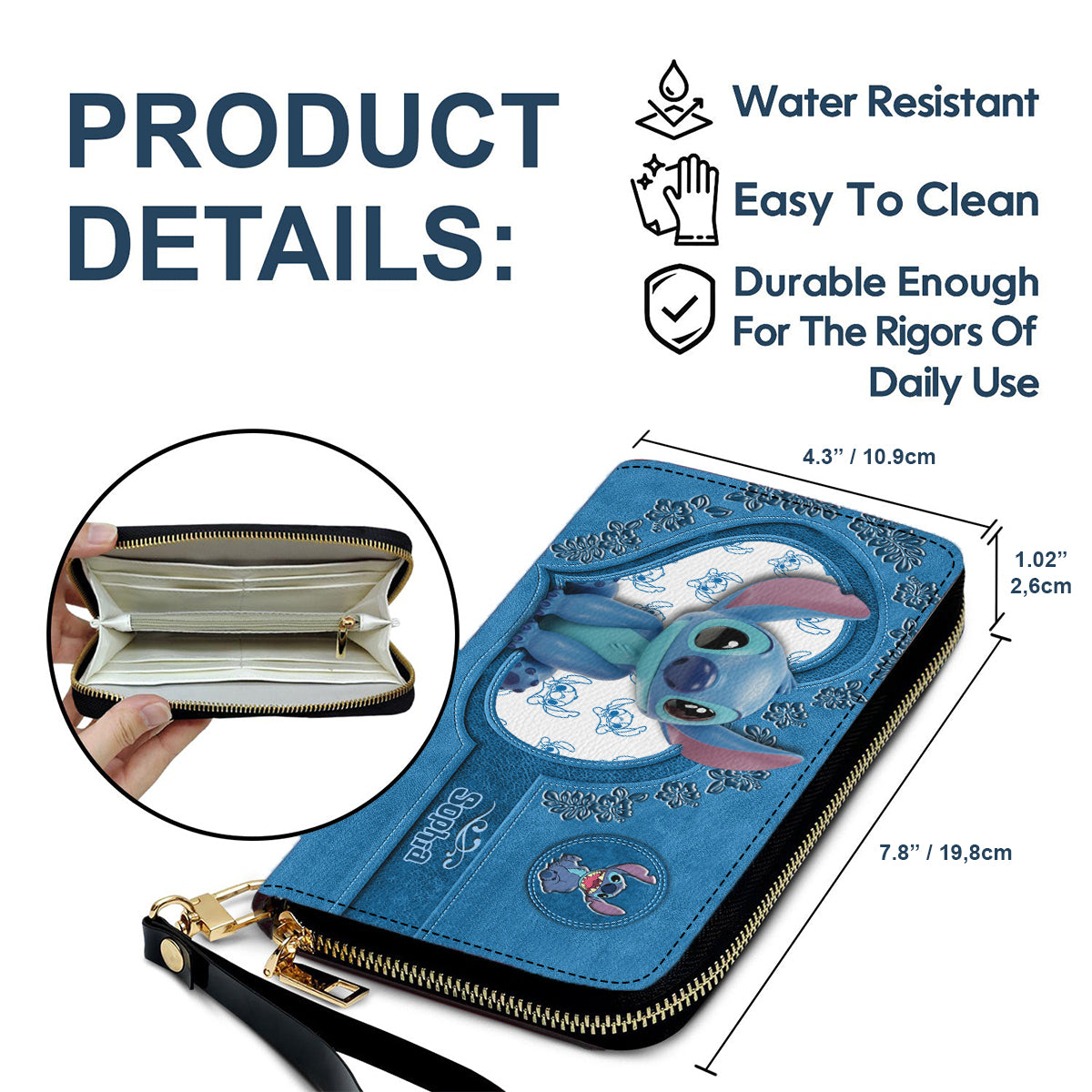 Blue Ohana - Personalized Ohana Leather Long Wallet