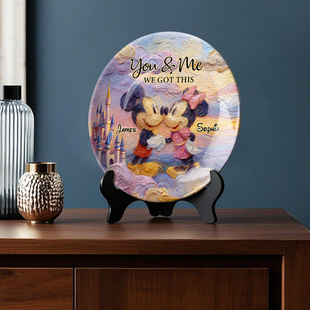 You & Me We Got This - Personalized Mouse Ceramic Round Plate