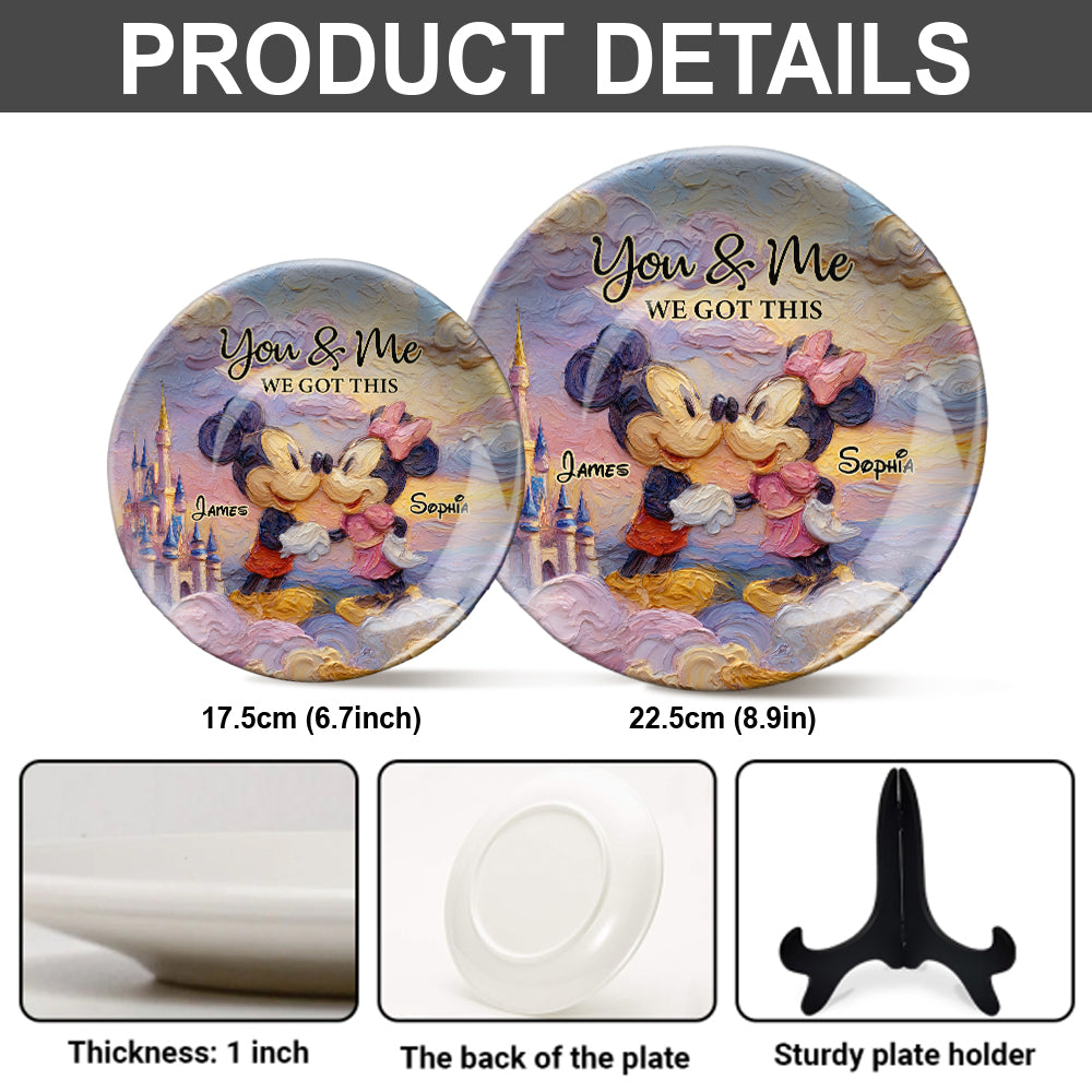 You & Me We Got This - Personalized Mouse Ceramic Round Plate